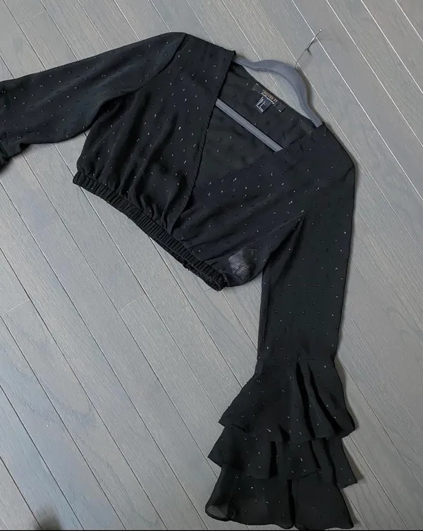Forever 21 contemporary mesh crop top with bell sleeve - Image 6