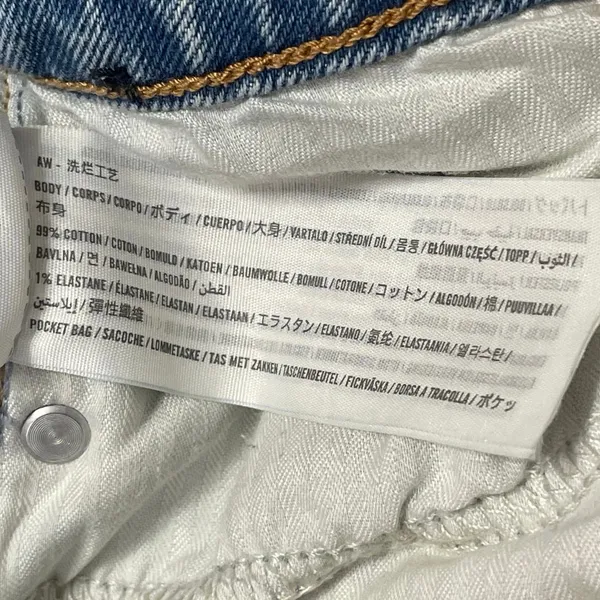 Abercrombie & Fitch The 90s Relaxed High Rise Blue Straight Denim Jeans Size 26 - Image 5