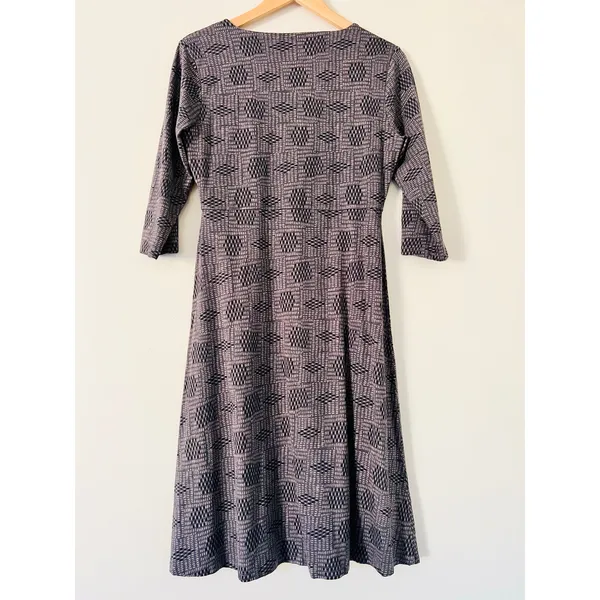 Toad&Co Brown Rosalinda Dress 3/4 Sleeve M Slub Athleisure Athletic Active‎ - Image 4