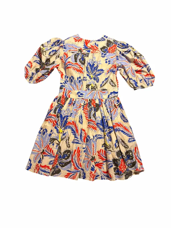 Oliphant Design V-Neck Puff Sleeve Mini Dress Chennai Cobalt Size XS - Image 7