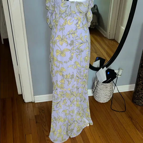 Lulu's Yellow Floral Backless Maxi Dress - Image 7