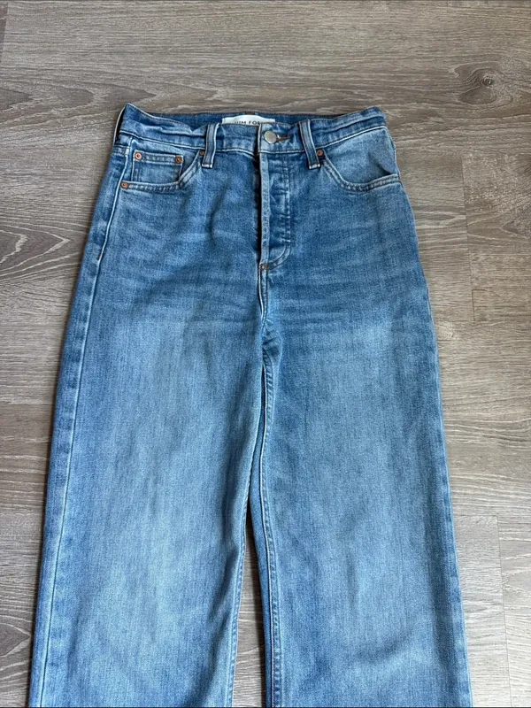 Aritzia Denim Forum The Arlo High Rise Straight 28L Jeans 25 - Image 5