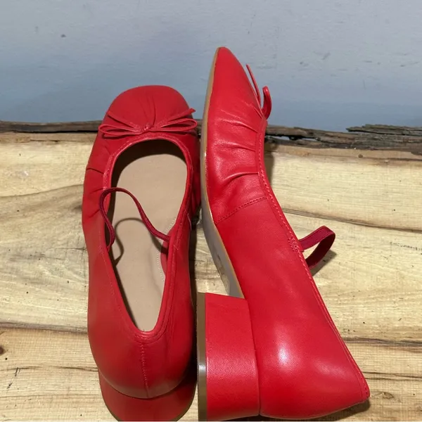 Maeve Red‎ Double Strap Mary Janes Size 10-10.5 A48 - Image 10