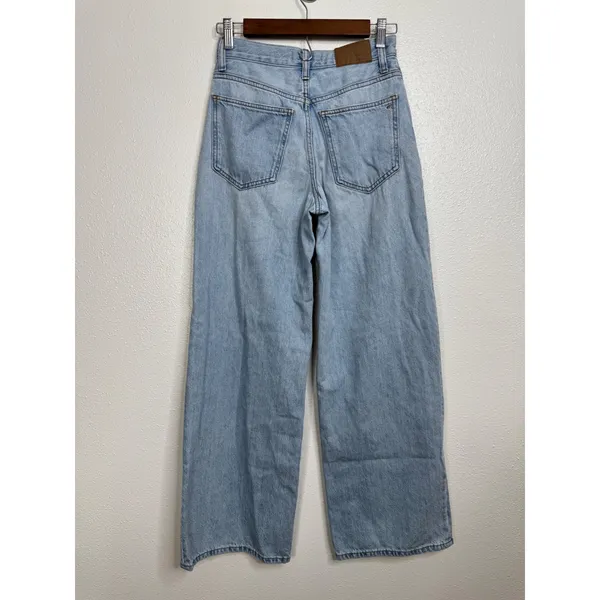 Madewell Superwide-Leg Jeans Light Wash High Rise Denim DM7115 Womens 23‎ - Image 2