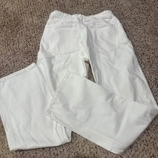 Zara white wide leg jeans - Image 3
