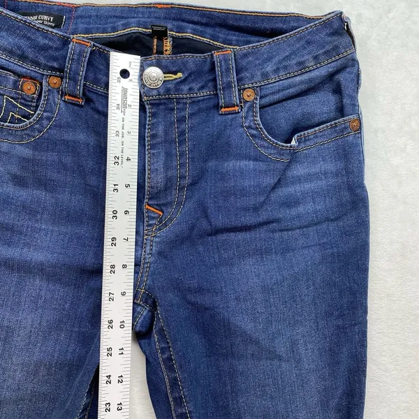 True Religion Jeans Women's 30 Jennie Curvy Mid‎ Rise Super Skinny medium wash - Image 4