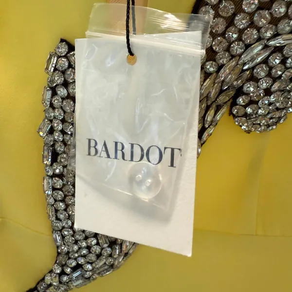 Bardot Strapless Dress Yellow Size XS NWT Cocktail Wedding Homecoming Grad Femme - Image 7