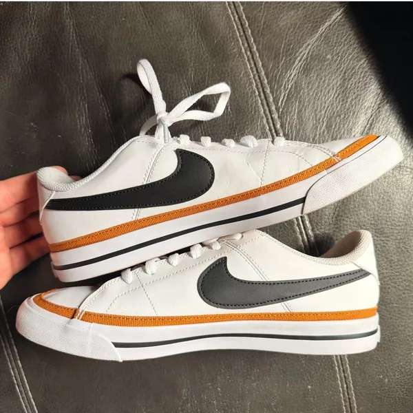 Nike Court Legacy Sneakers White Tan Low Top Casual Everyday Women's 8 or 6.5Y - Image 3