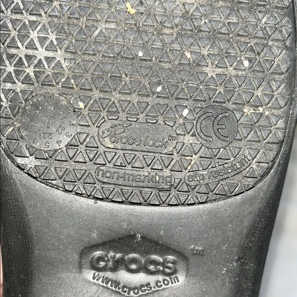 CROCS Black Dual Comfort Non-Slip‎ Clog Women Size W7 - Image 5