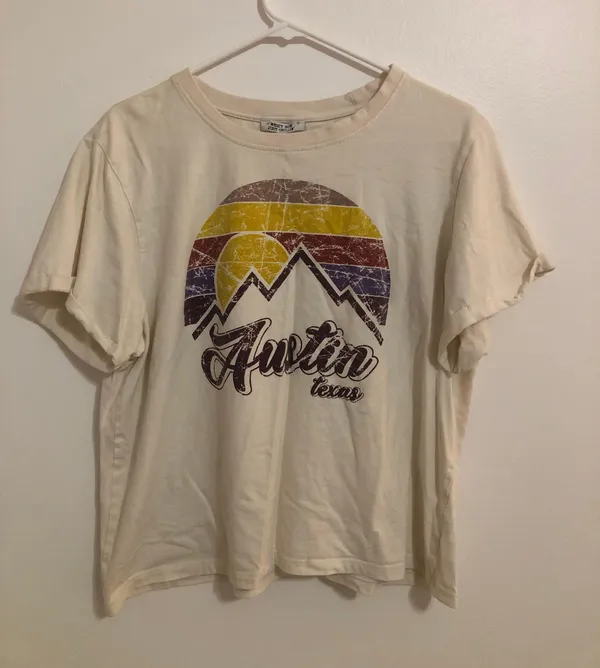 Austin Texas Tee Yellow Size XL - Image 2