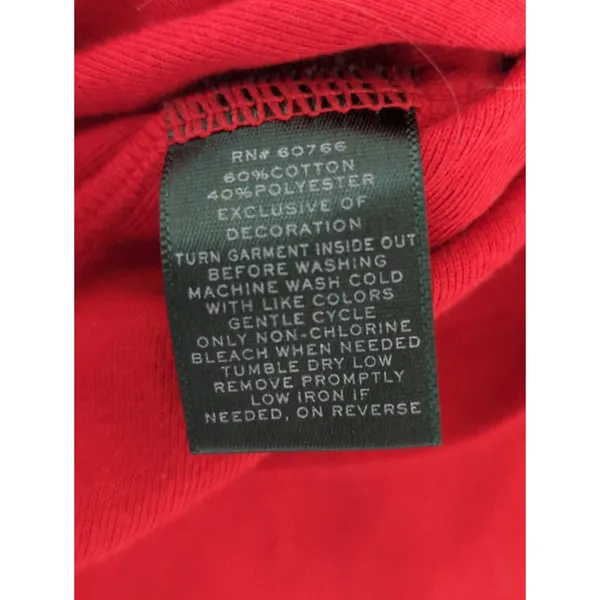 Lauren Ralph‎ Lauren Red Henley Loungewear Top Women's MEDIUM Preppy Casual - Image 6