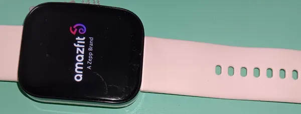 Amazfit Fitness Smartwatch with Blush Pink Silicone Band - Image 2