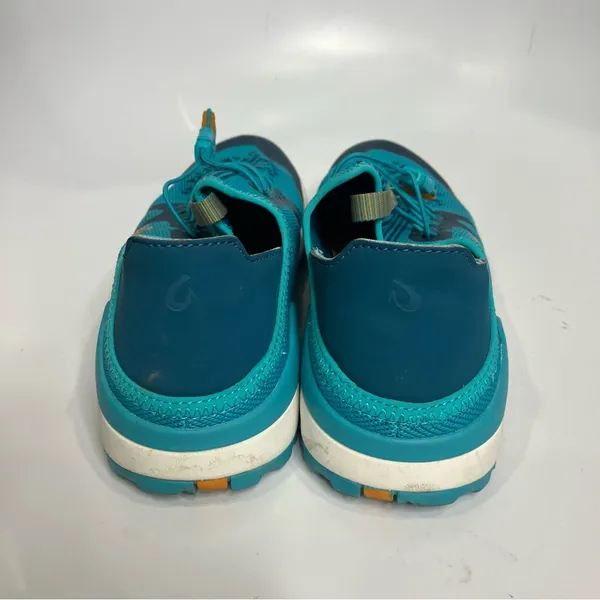 Olukai miki trainer sneakers teal casual women’s‎ size 8 bright slides - Image 5