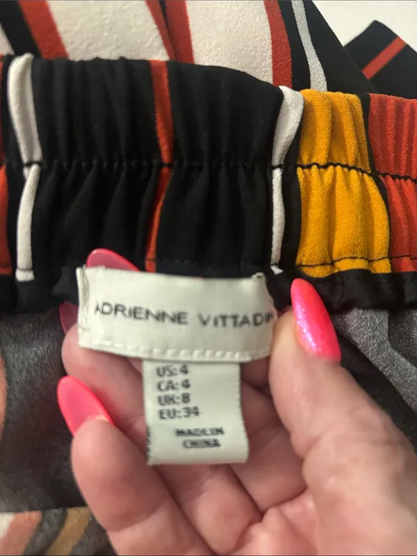 Adrienne Vittadini Black, Mustard & Rust Striped Wide-Leg Pants - Image 13