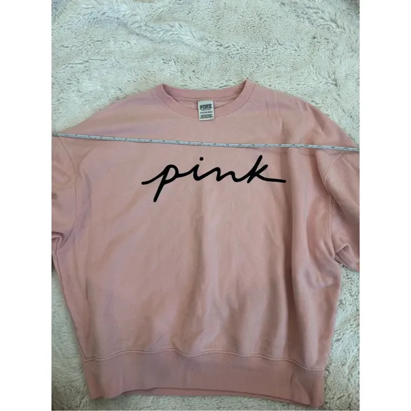 PINK Victoria's Secret Cozy Crewneck Sweatshirt - Pale Pink - Image 6
