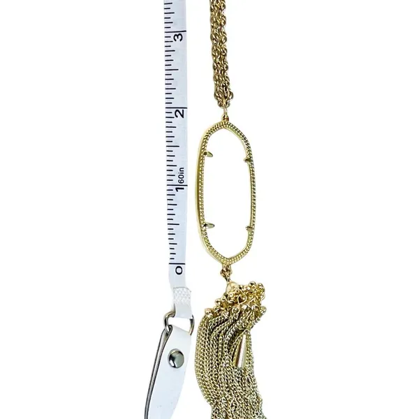 Kendra Scott Rayne Mother of Pearl Gold Tone Tassel Necklace 30" Rope Chain‎ - Image 7