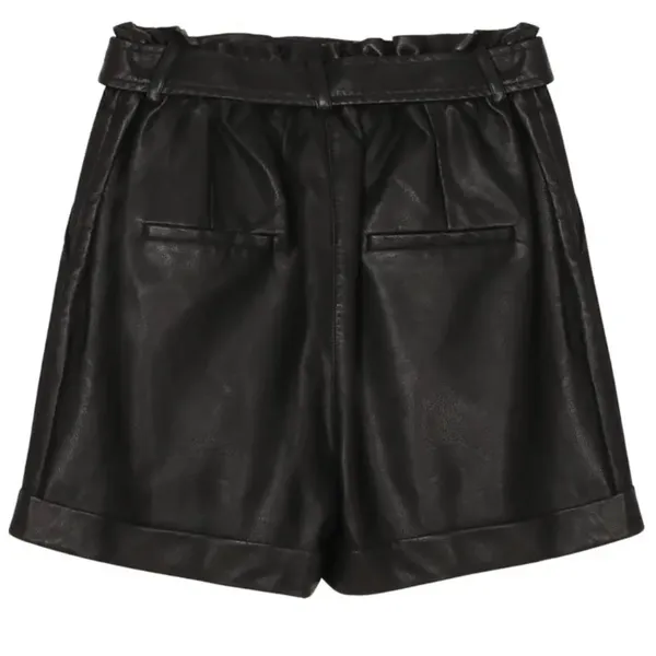FRNCH NWT Faux Leather Belted Shorts - Image 2