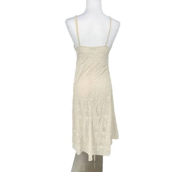 Zara Cream Lace Midi Slip Dress Size L Romantic‎ Fairy Feminine Boho Wedding - Image 5