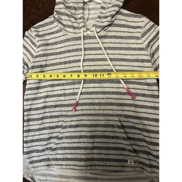 Billabong Baja Beach Hoodies Striped, Blue & White Medium, Kangaroo Pocket L - Image 6