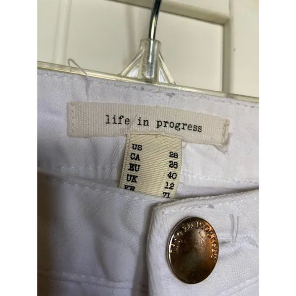 Life in Progress Womens Jeans Size 28 White‎ Denim Cotton Spandex Stretch Skinny - Image 8