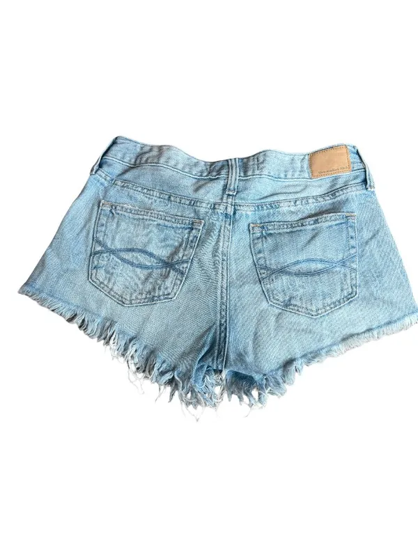 Abercrombie & Fitch Boyfriend Shorts Low Rise Light Wash Denim Button Fly Size 0 - Image 8