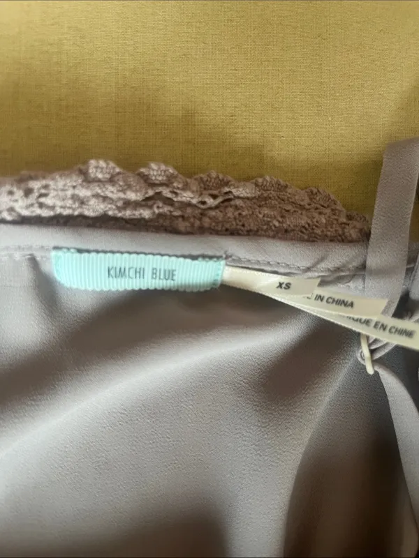 Kimchi Blue Dusty Lilac Lace-Trim Slip Dress - Image 3