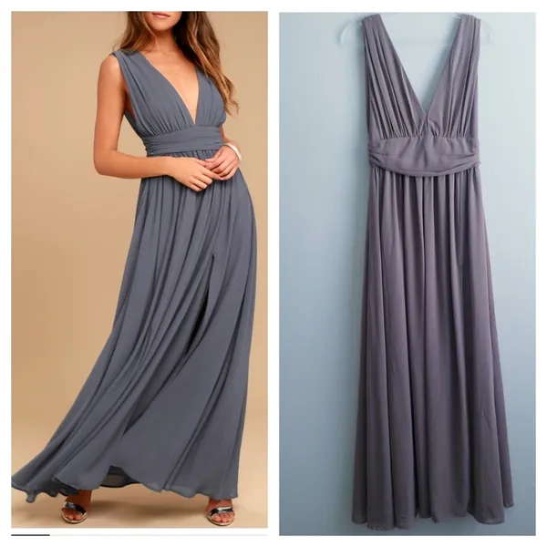 Lulus Heavenly Hue V-Neckline Maxi Dress - Image 2