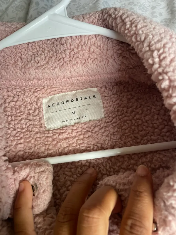 Aeropostale Pink Fluffy Sweatshirt - Image 3