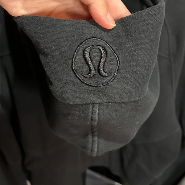 75. Lululemon Scuba Oversized 1/2 Zip Hoodie Black - Image 6