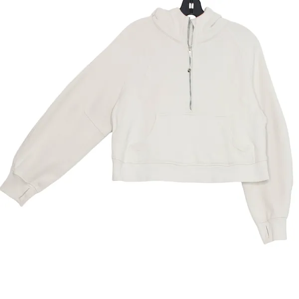 Lululemon Scuba Hoodie Oversized Half Zip Athleisure Minimalist Y2K Bone XS/S - Image 7