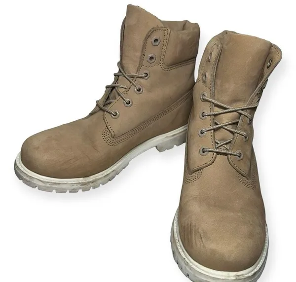 Timberland Women’s Size 8.5 Tan Light Brown Suede Earthkeepers Lace Up Boots - Image 2