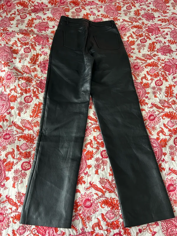 Aritzia Wilfred Pants Leather Vegan - Image 2