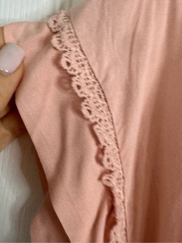 torrid Blush Pink Crochet-Trim Babydoll Blouse Women’s Size 1 (plus size 1x) - Image 10