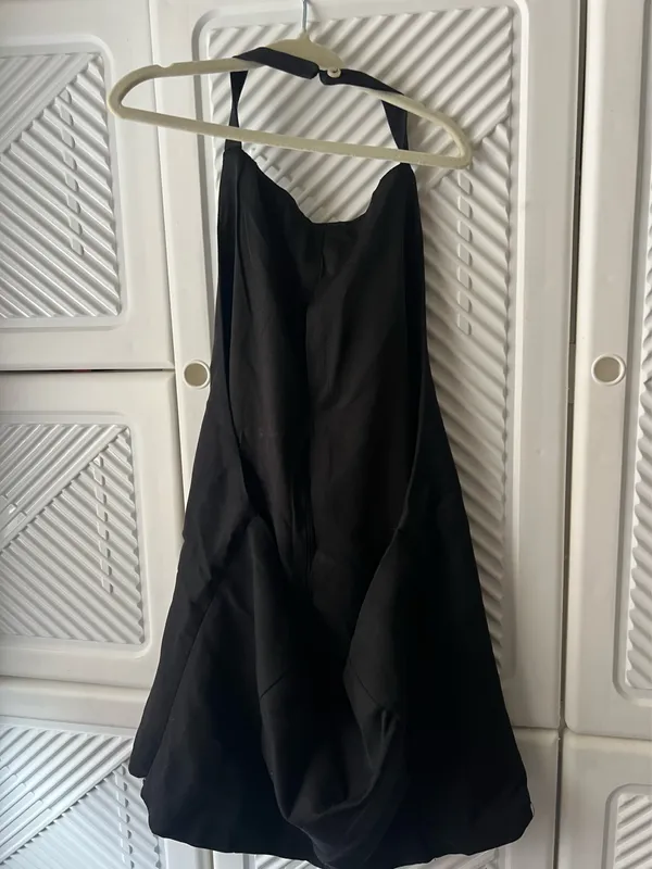 Boutique Black Halter Top with Silver Bows - Image 5