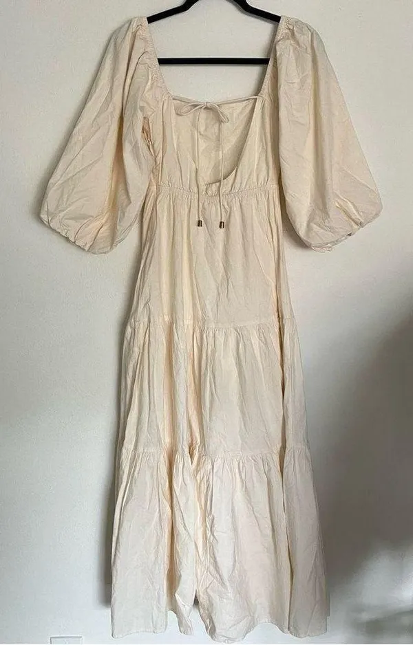 Anthropologie Cream Maxi Dress - Image 6