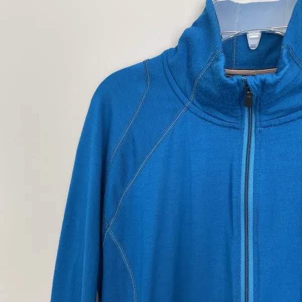 Smartwool Size S Blue Womens 1/2 Half Zip Pullover Merino Wool *small hole - Image 2
