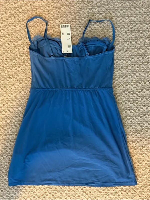 Urban Outfitters Size Extra Small XS Women's Blue Lace-Trim Slip Dress NWT NEW - Image 5