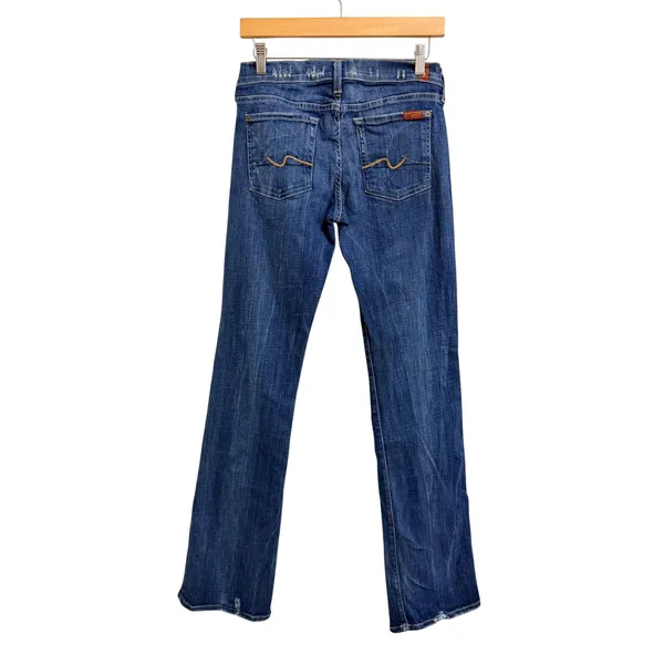 Y2K Aesthetic 7 For All Mankind Bootcut Jeans Blue Denim Size 28 - Image 6