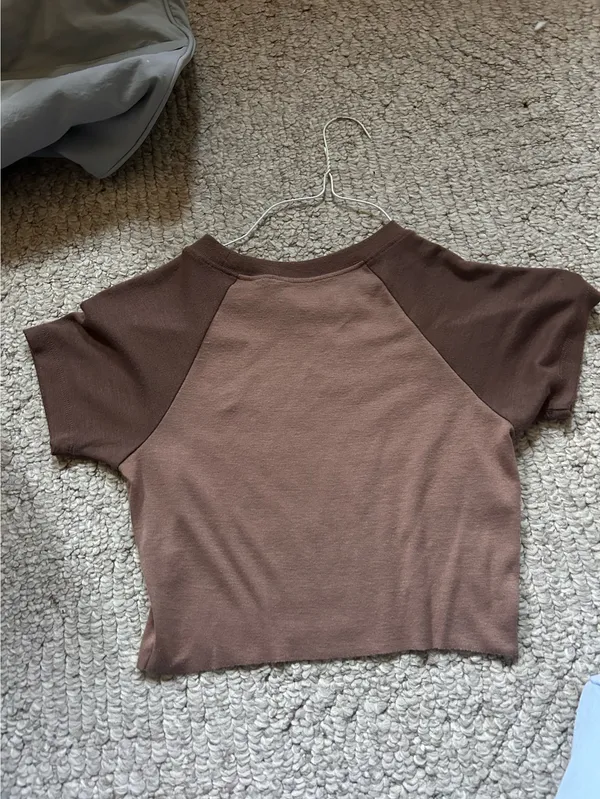 Brown Playboy Pacsun Cropped T-Shirt - Image 3