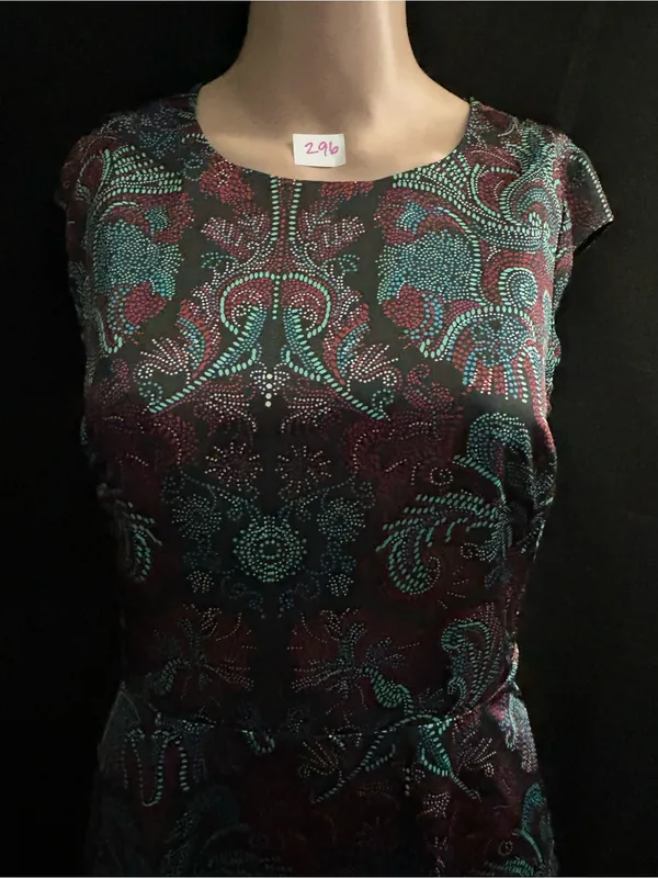 The Limited Black & Plum Brocade Fit-&-Flare Dress SZ 2 NWT - Image 7