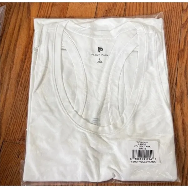 Flint Park Women's Volley Tank‎ Top White size L NWT tennis tenniscore - Image 6