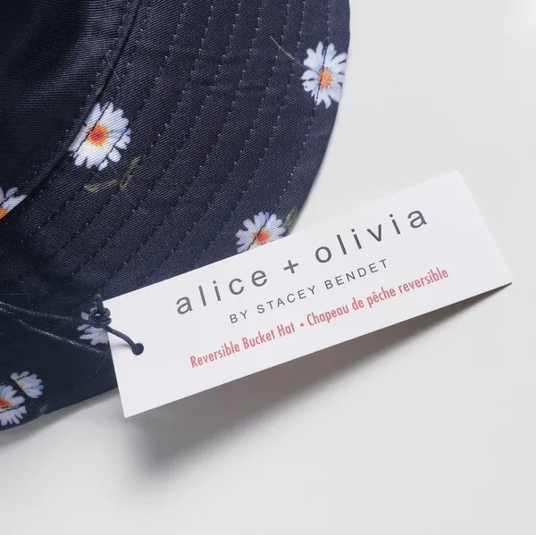Alice + Olivia Reversible Bucket Hat New Floral Print - Image 4
