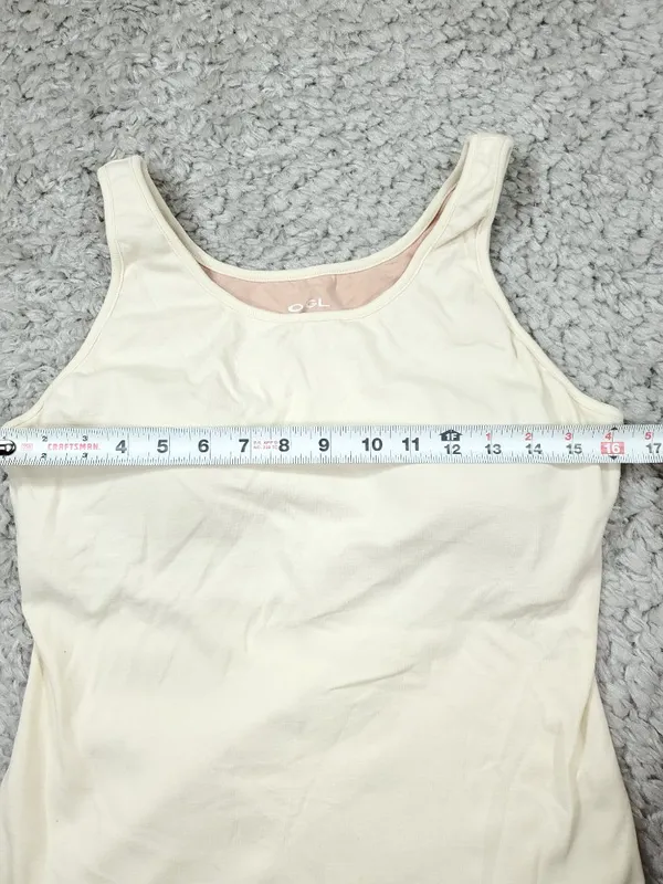 OGL Cotton Lyocell U-Neck Bra Tank Top Brami Ivory Women's Size XL - Image 7