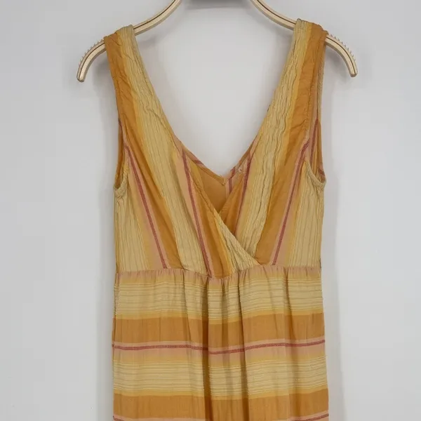 L*Space Clara Dress Small Yellow Striped Boho Tiered Maxi‎ Beach Coverup Summer - Image 3