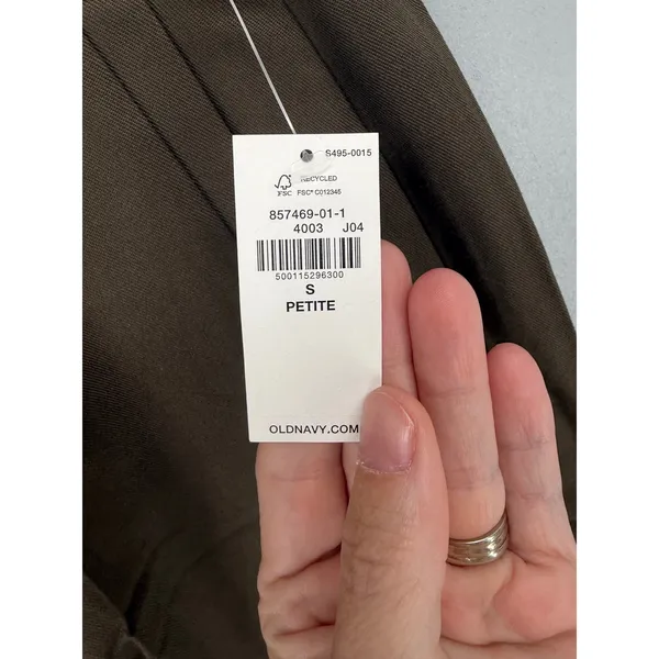 Old Navy Womens Taylor Straight Trouser Extra High Rise Cargo Brown S Petite - Image 5