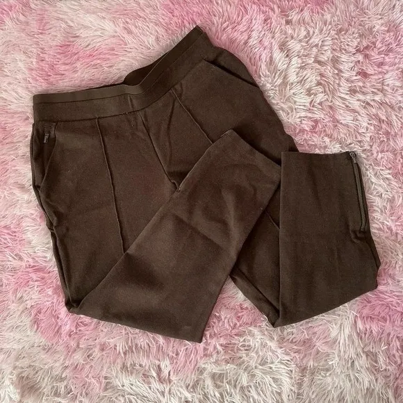 Athleta‎ Brown Ankle Zip Pants Career Casual Comfort Stretch Work Office - Image 2