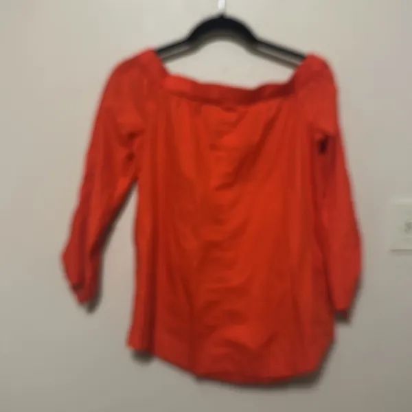 Free People Poppy Red‎ Show Me Some Shoulder Top Size XS - Image 6