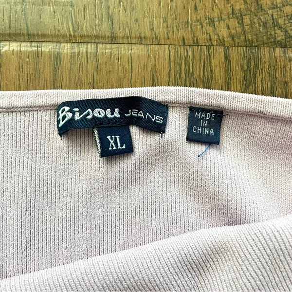 Bisou Bisou Jeans lavender knit tank top, size XL - Image 5