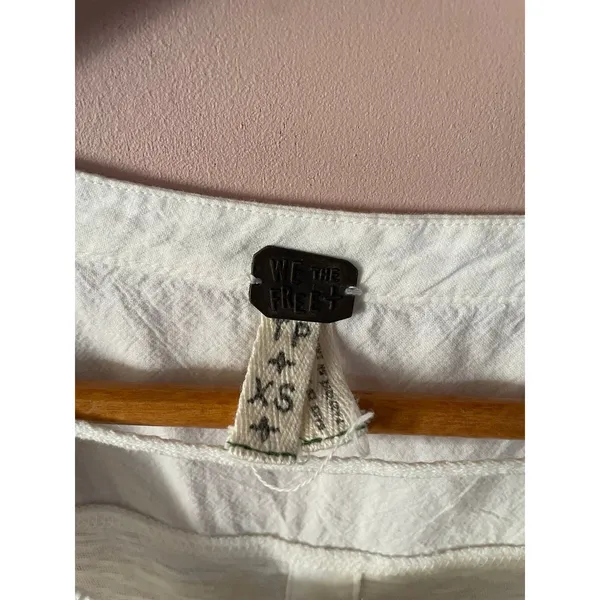 We the Free White 100% Cotton 3/4 Sleeve Top Size XS - Image 3