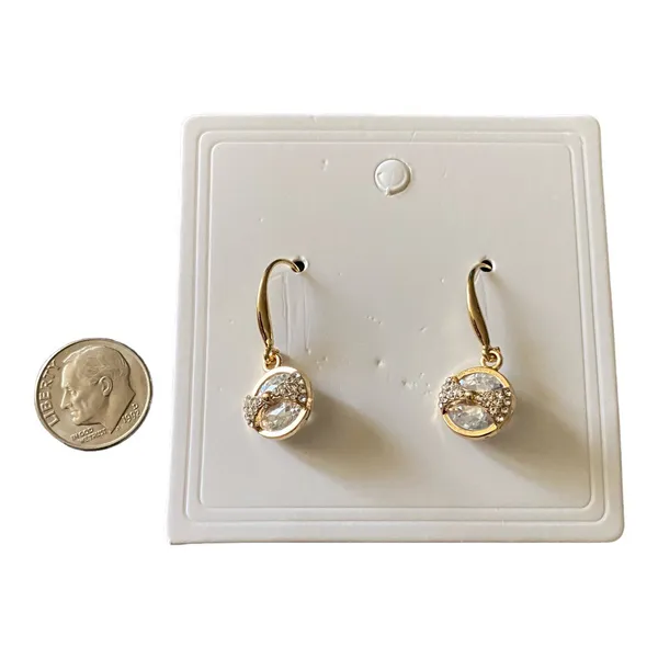 Boutique BRAND NEW-GOLD PLATED CRYSTAL DROP EARRINGS So elegant and beautiful, brand new, never worn - Image 4